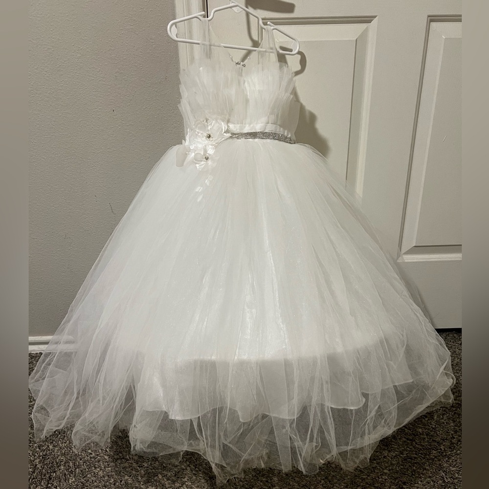 Beautiful white dress for a girl